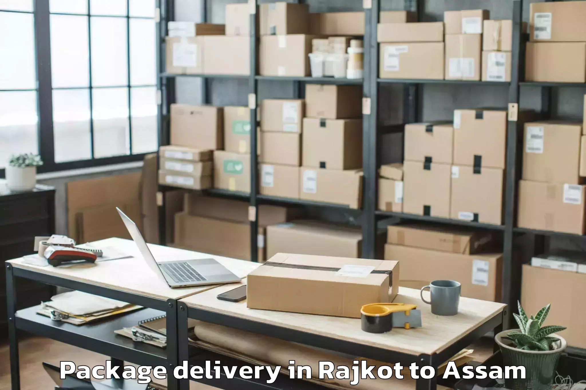 Book Rajkot to Chaboti Package Delivery